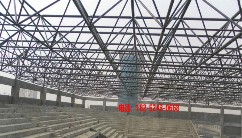 葫蘆島特教中心看臺網架加工安裝